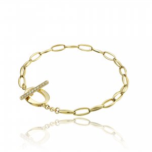 Gold and diamond lace bracelet 1B05292BB1190