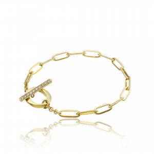 Gold and diamond lace bracelet 1B05293BB1180