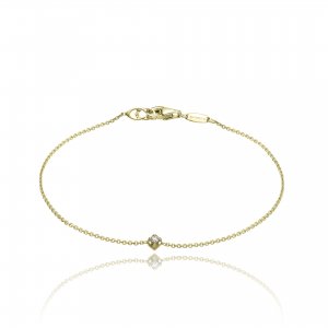 Gold and diamond lace bracelet 1B09001BB1180