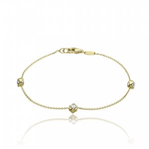 Gold and diamond lace bracelet 1B09004BB1180