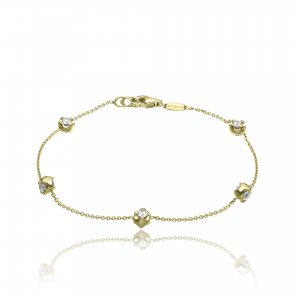 Gold and diamond lace bracelet 1B09006BB1180