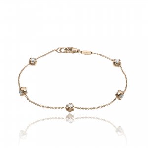 Gold and diamond lace bracelet 1B09006BB6180