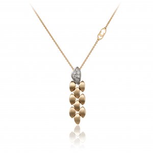 Two-tone gold and diamond lace necklace 1G01600B1T450