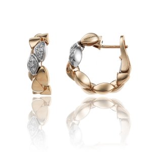 Orecchini Chimento oro bicolore e diamanti 1O01600B1T00P