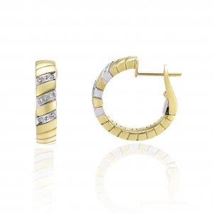 Two-tone gold Chimento earrings and diamonds 1O00965B12000