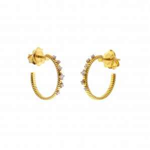 Two-tone gold Chimento earrings and diamonds 1O02076B12000