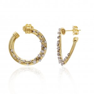 Two-tone gold Chimento earrings and diamonds 1O02095B12000