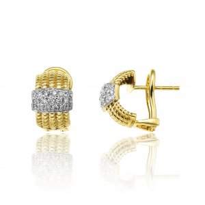 Gold and diamond lace earrings 1O02098BB1000