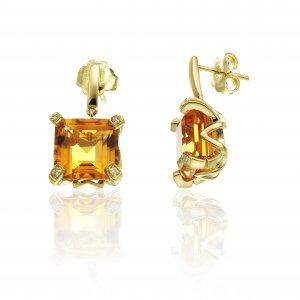 Two-tone gold Chimento earrings and diamonds 1O01017B12000