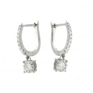 Gold and diamond lace earrings 1OHQ030BB500P