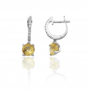 Gold and diamond lace earrings 1O01615B4500P