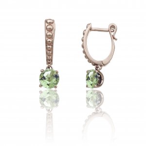 Gold Chimento and prasiolite earrings 1O01616W7600P