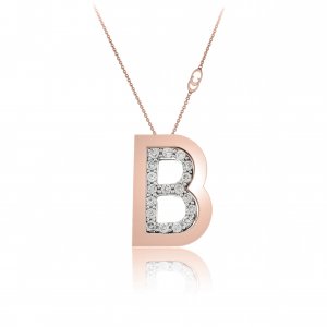 Pendant with Chimento chain rose gold and diamonds 1G6452BB16450