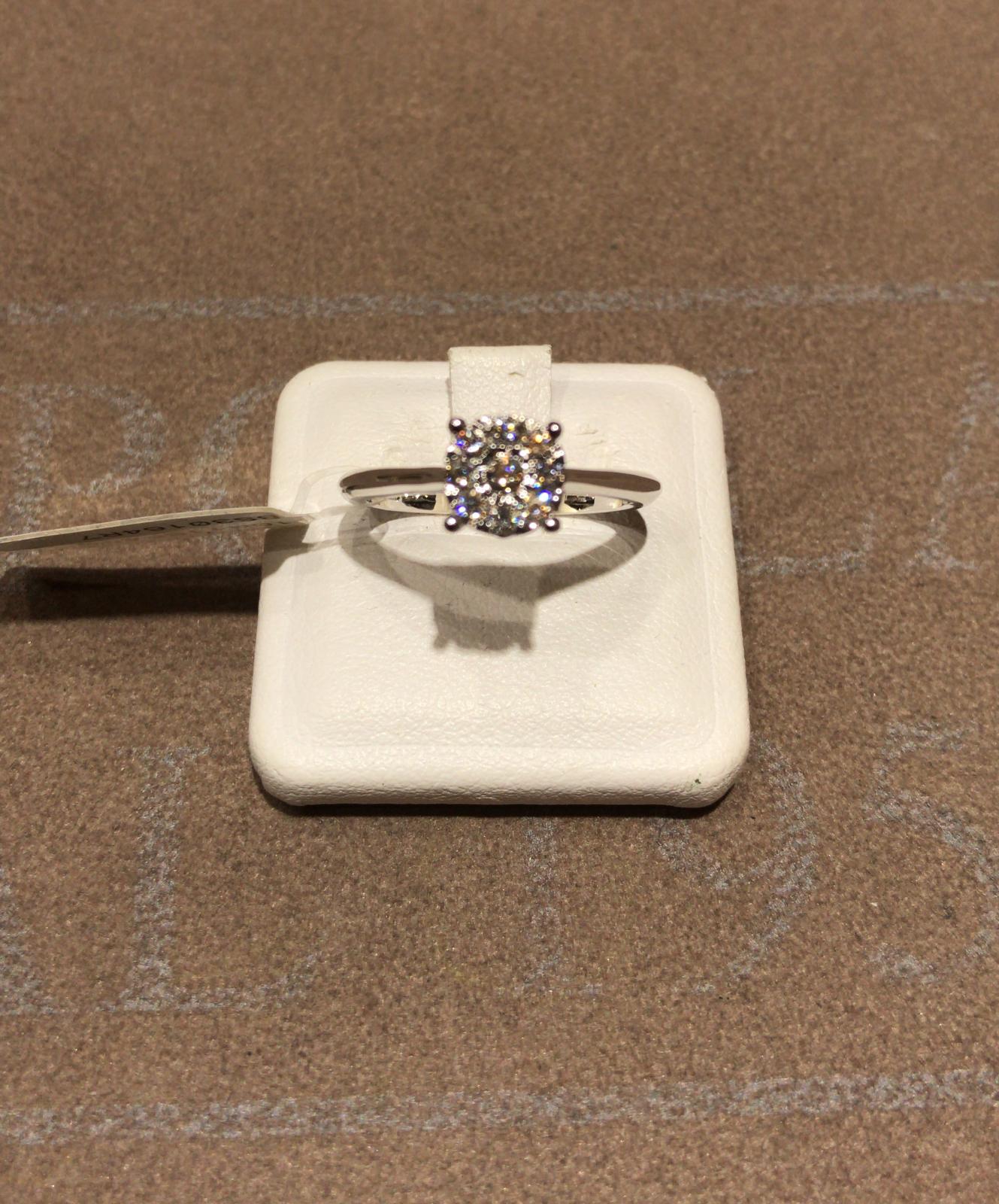 750% White Gold Solitaire Ring