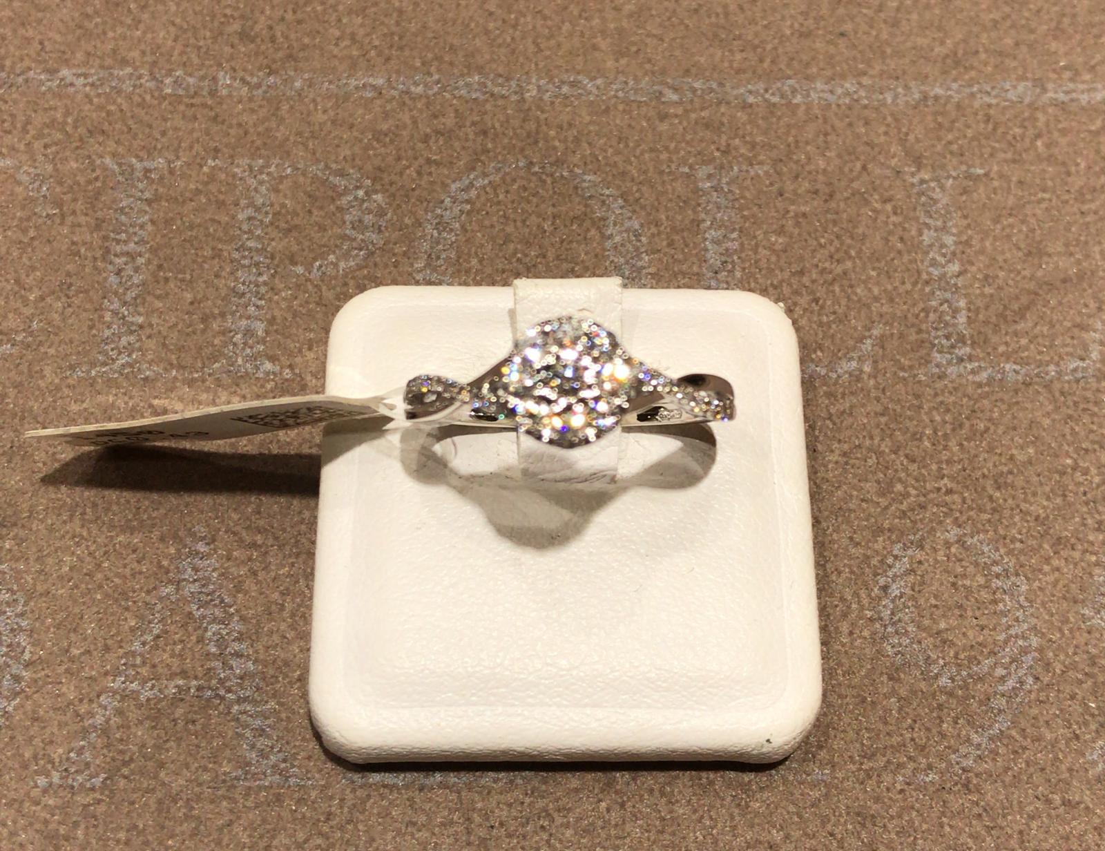 750% White Gold Solitaire Ring