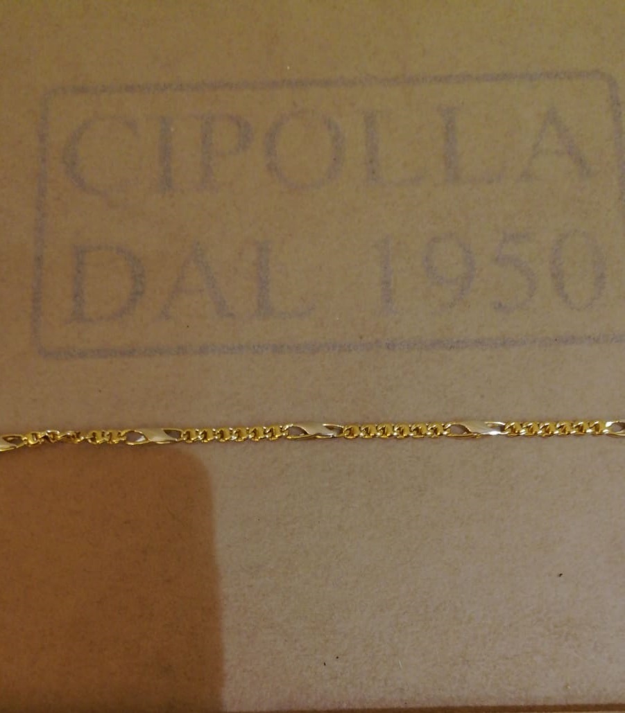 Bracciale bicolore oro