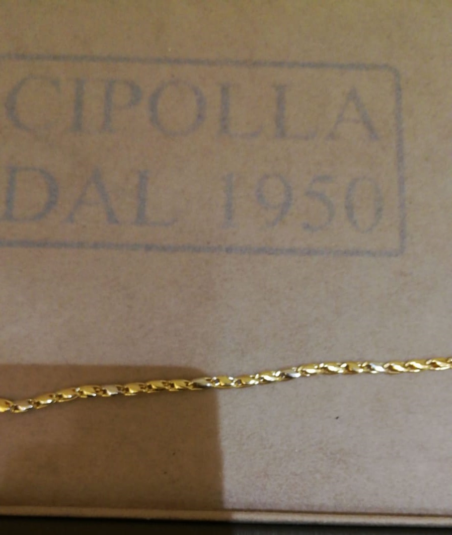 Bracciale bicolore oro