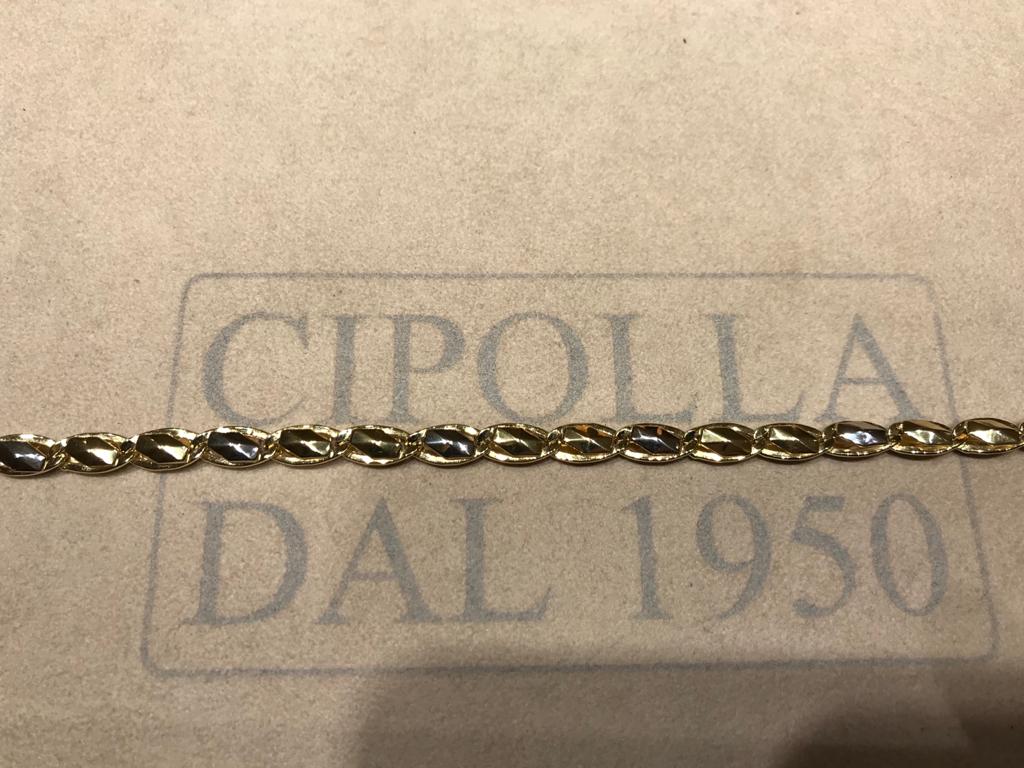 Bracciale bicolore oro