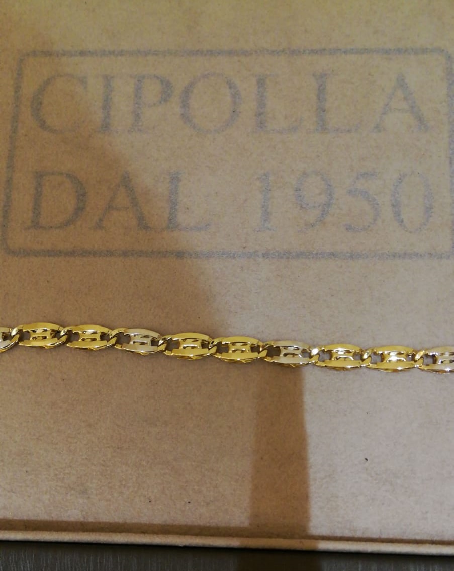 Bracciale bicolore oro