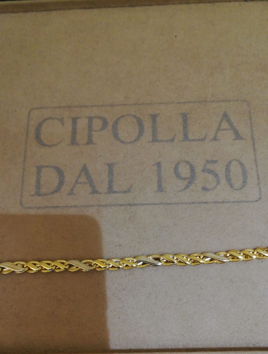 Bracciale bicolore oro