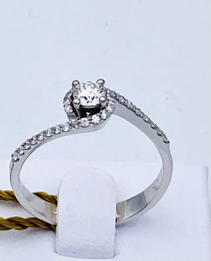 750% white gold diamond solitaire ring ART. AN1298