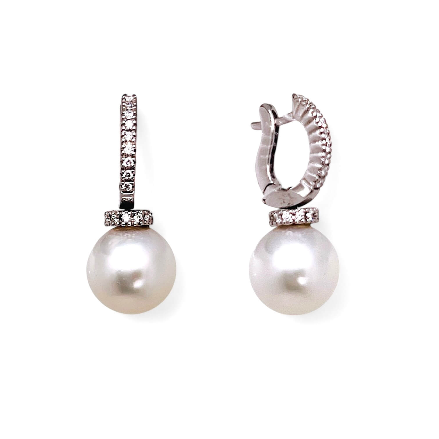 Pearl Earrings White Gold