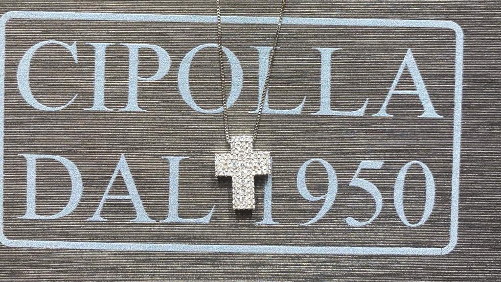 White Gold Cross Pendant