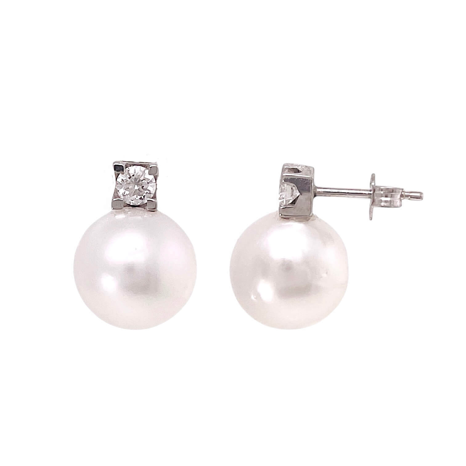 Earrings of pearls and diamonds art.ORP229