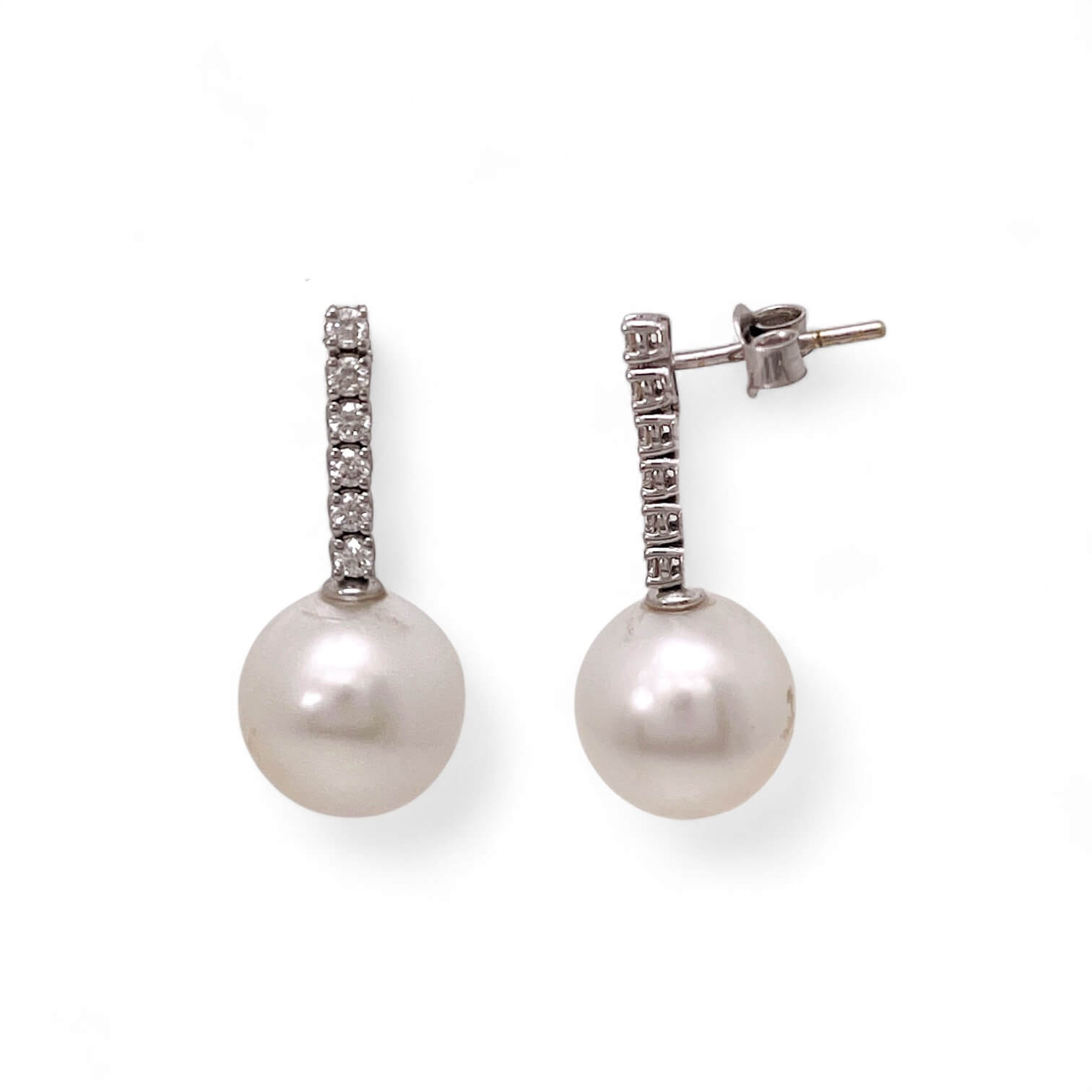 Earrings of pearls and diamonds art.ORP217