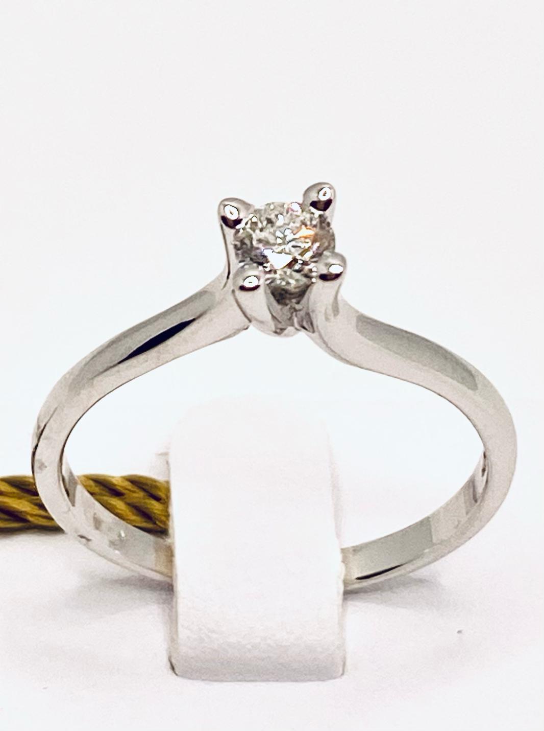 Gold and diamond solitaire ring Art.AN1233