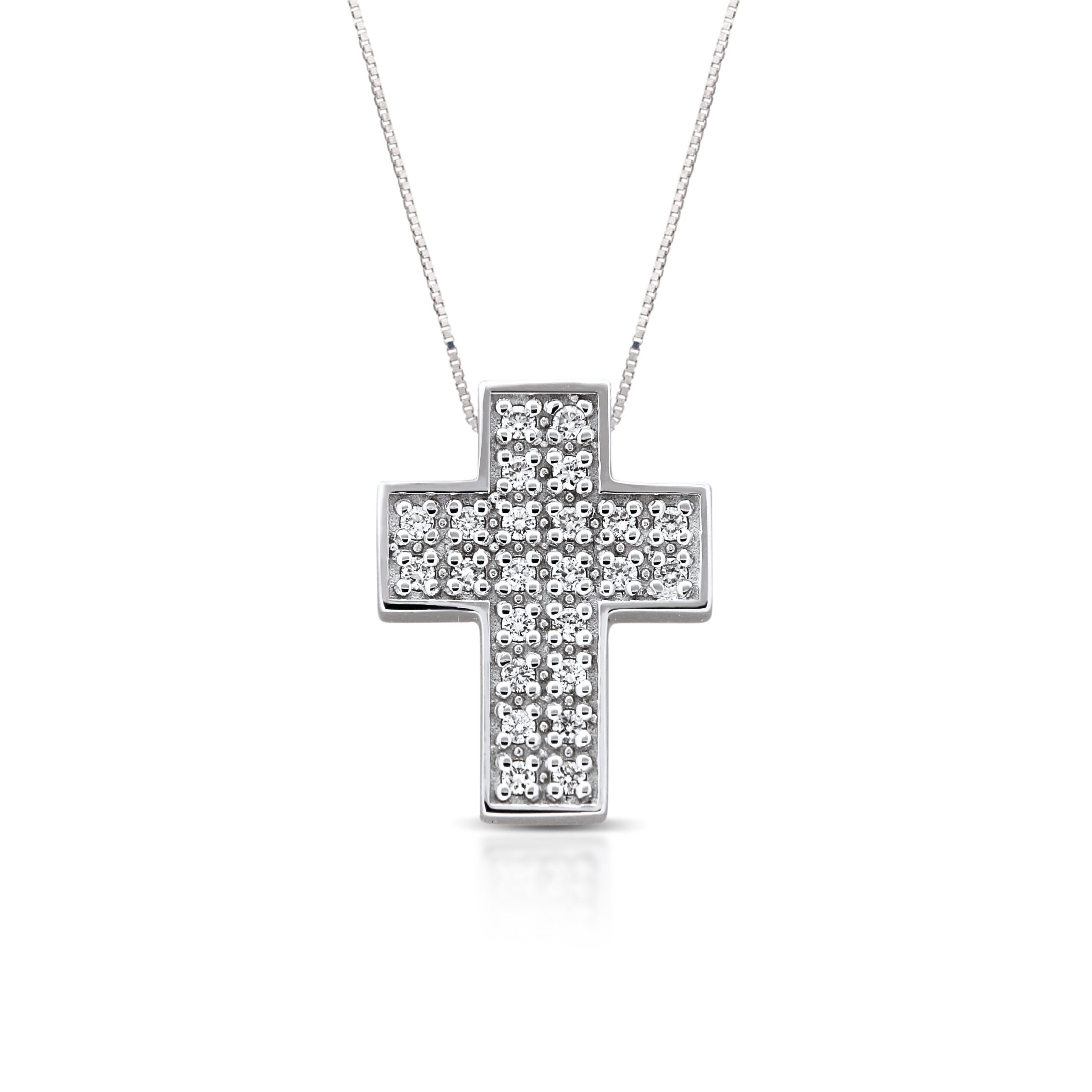 White gold 750% cross pendant and diamonds Art.CC1612