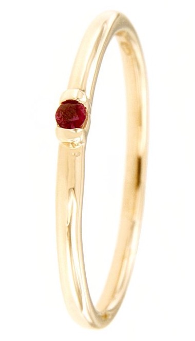 Yellow gold ring 750% and Ruby Art. R44549-7