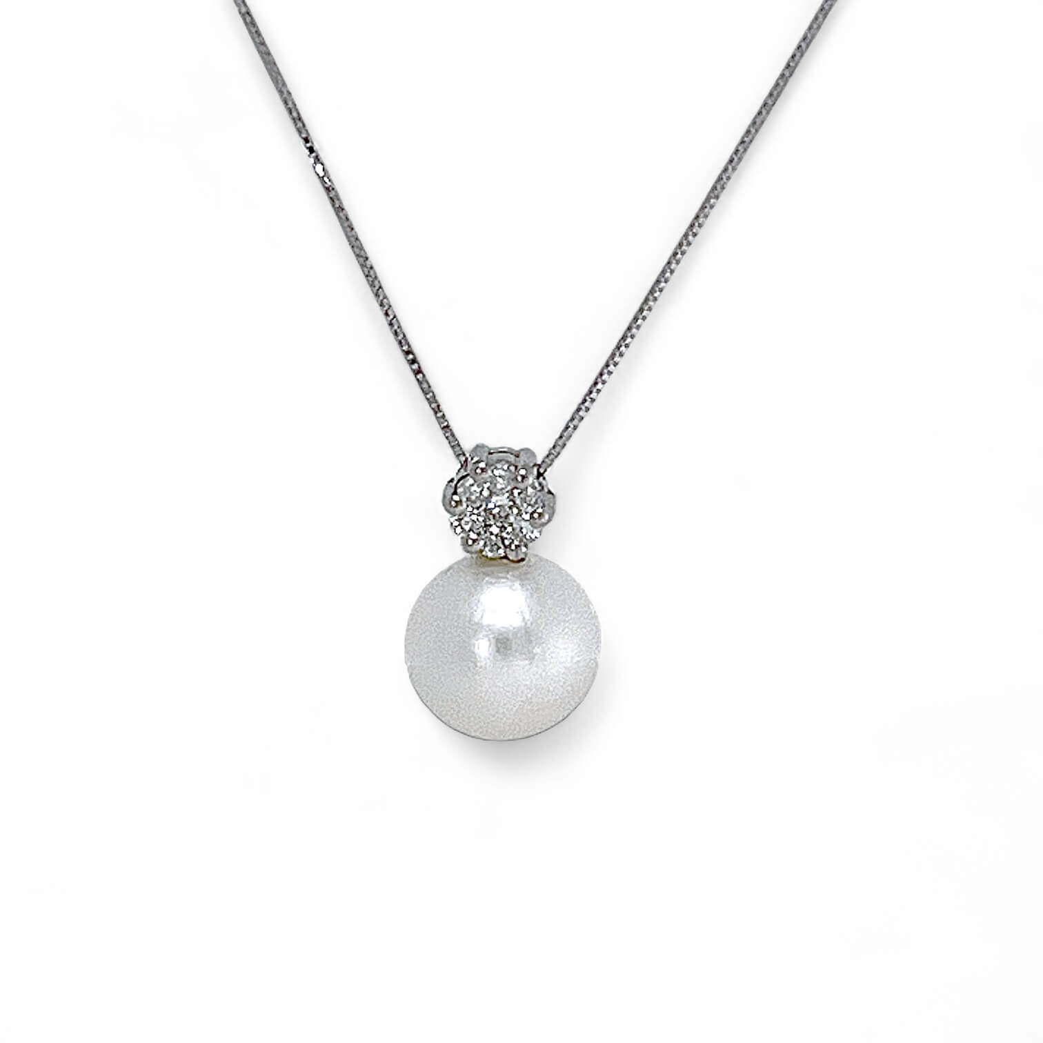 Pearl pendant diamonds white gold 750% art.CDP53-17