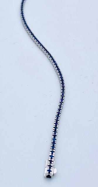 White gold 750% sapphire tennis bracelet art.BR152