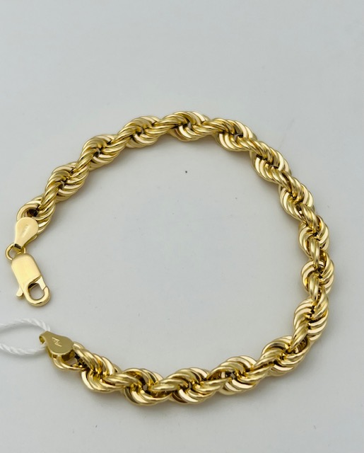 750% yellow gold torchon bracelet art. BRTOR3