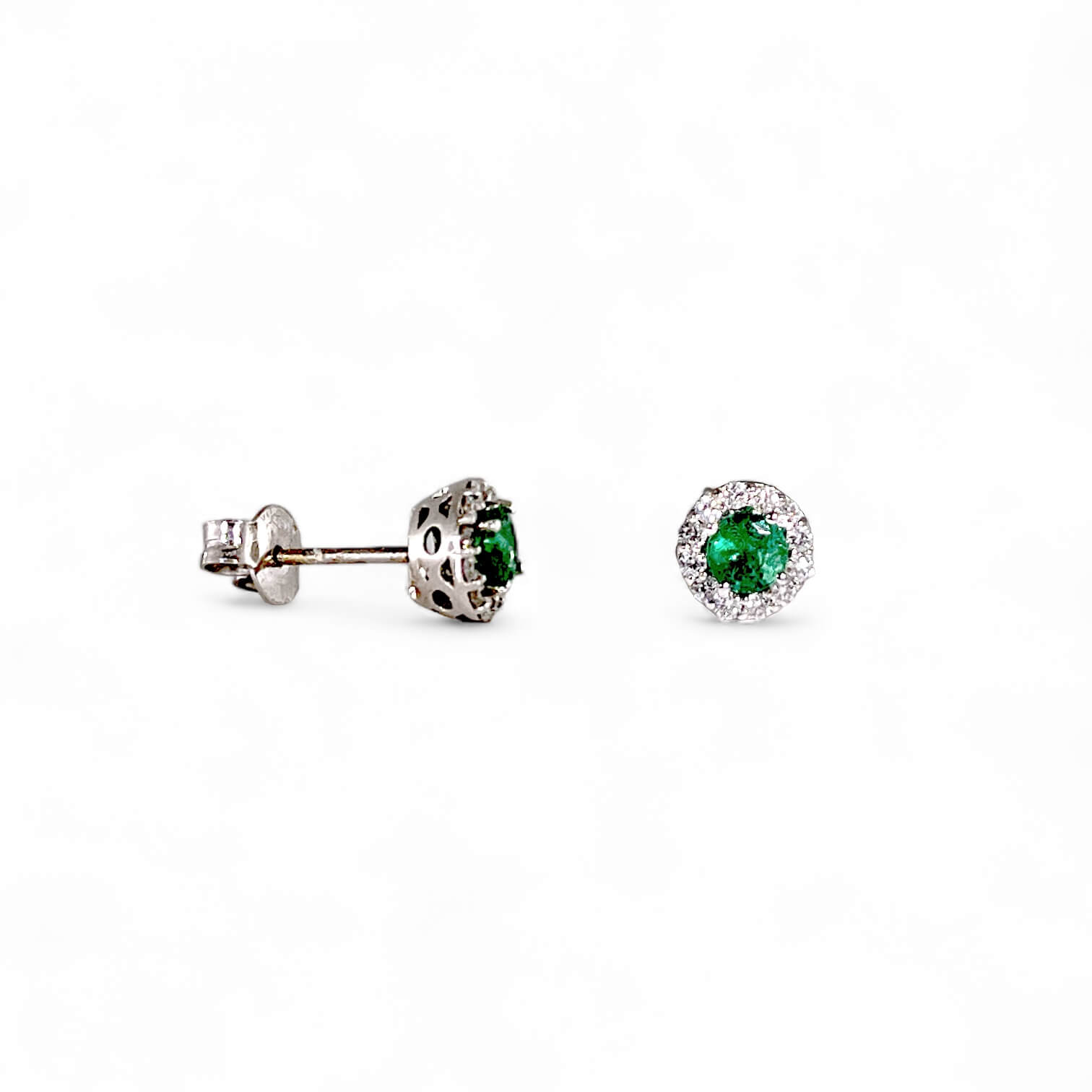 Orecchini con smeraldo diamanti e oro BELLE EPOQUE Art. OR781