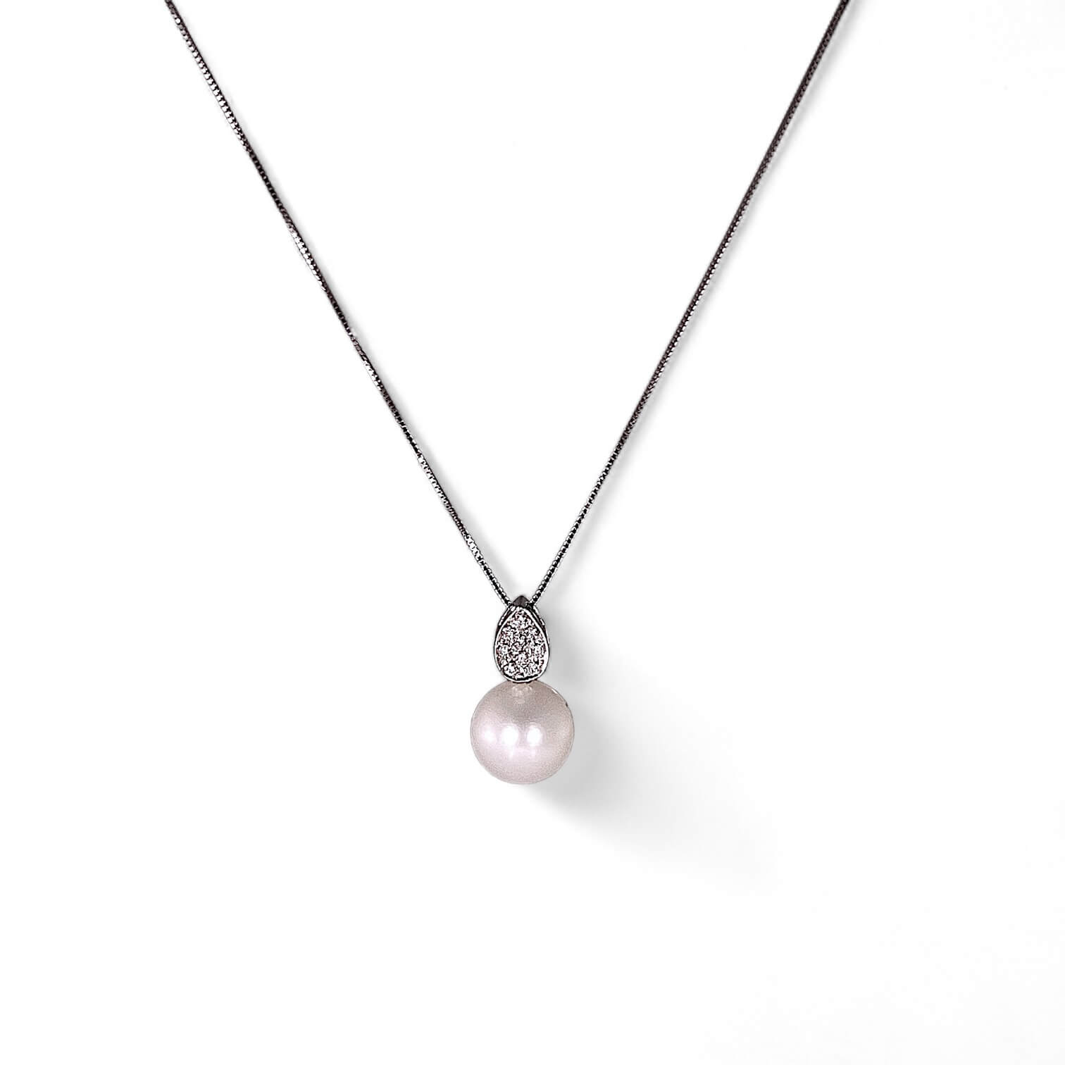 Pearl pendant white gold 750% and diamonds art.CDP66-1