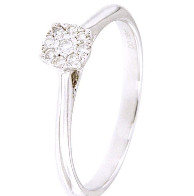 NARCISO gold and diamond solitaire ring Art. BS30164R-4