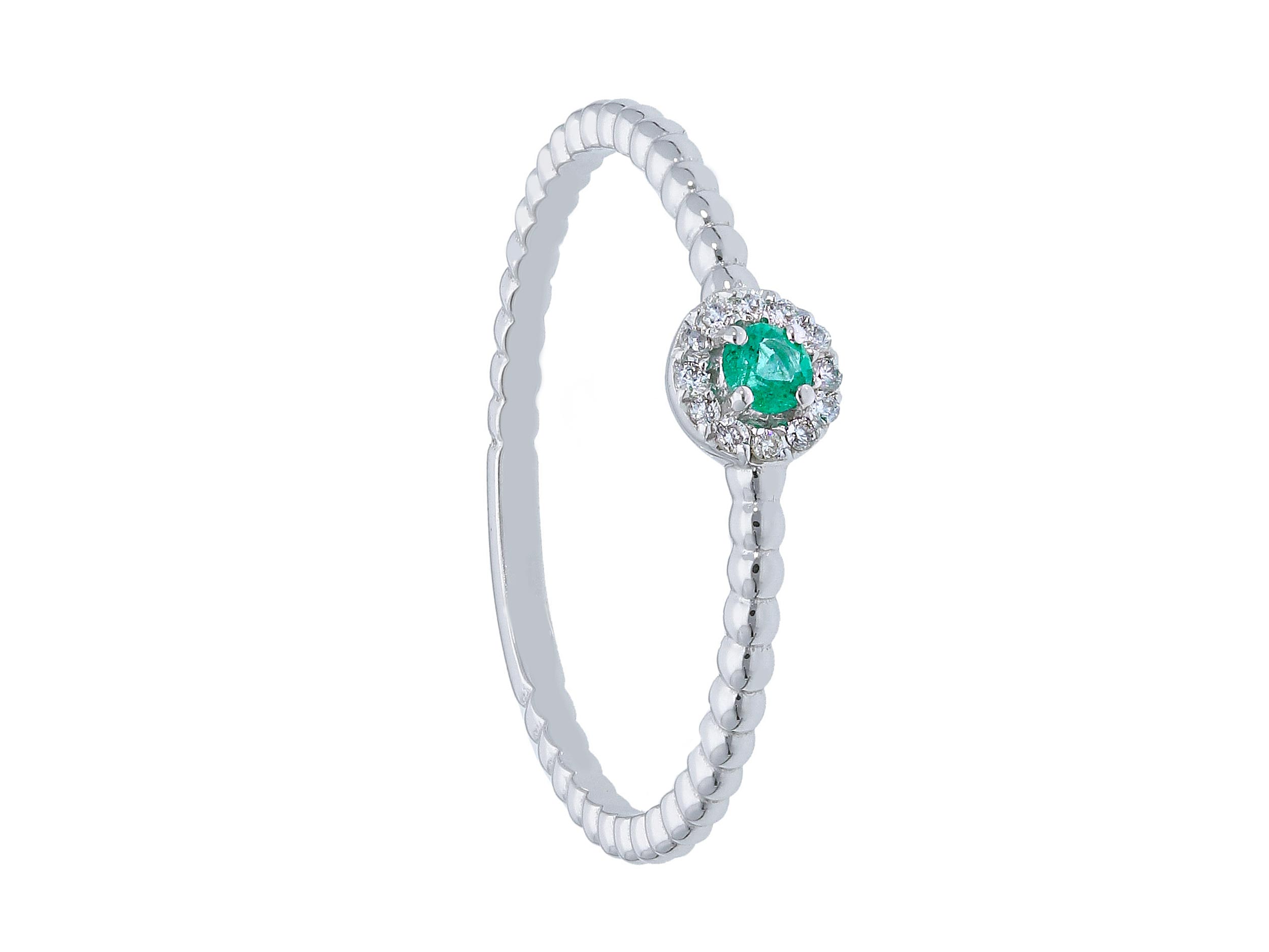 Anello smeraldo e diamanti BELLE EPOQUE art. CIP250064