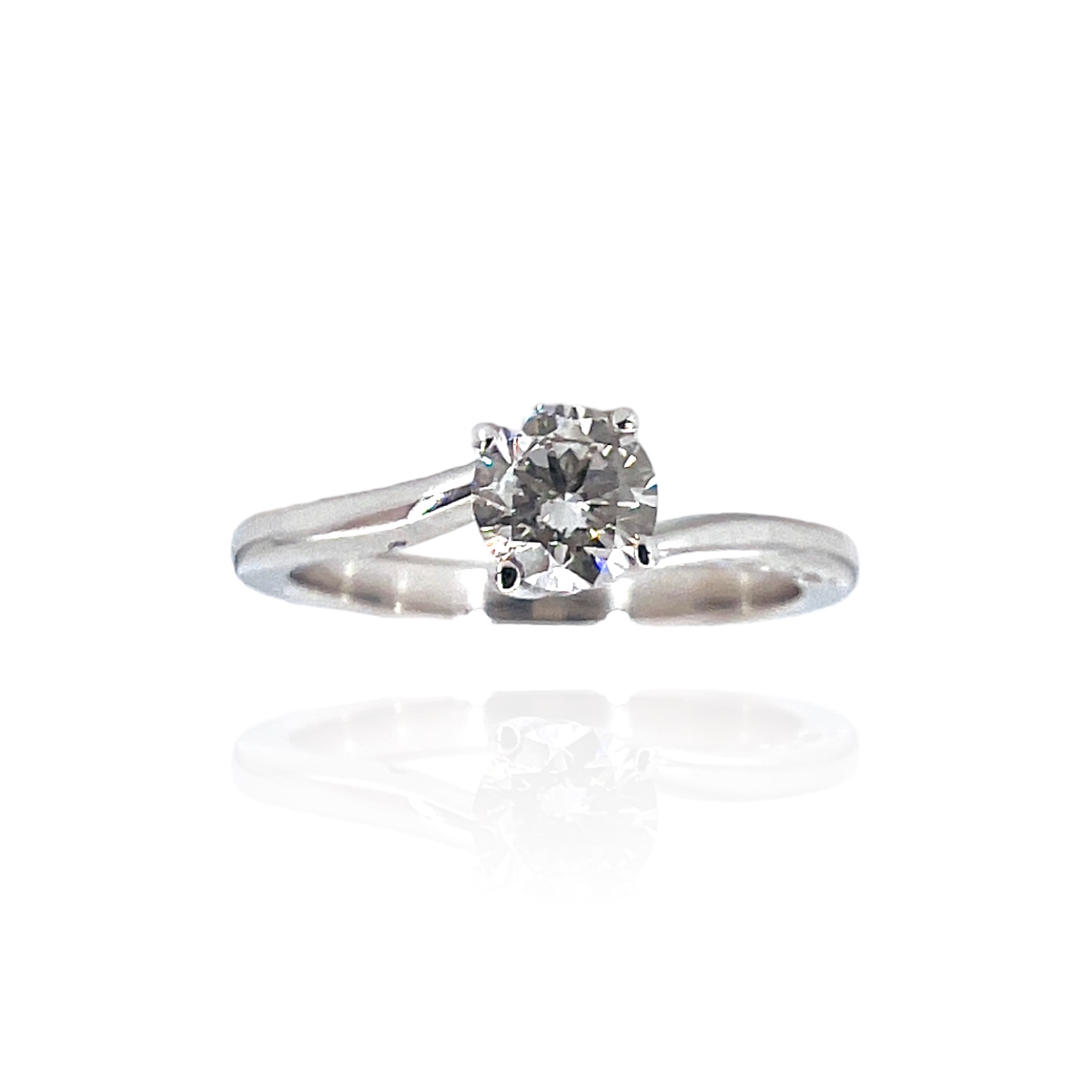 Diamond and gold solitaire ring GIA AMERICA certified art. G3291