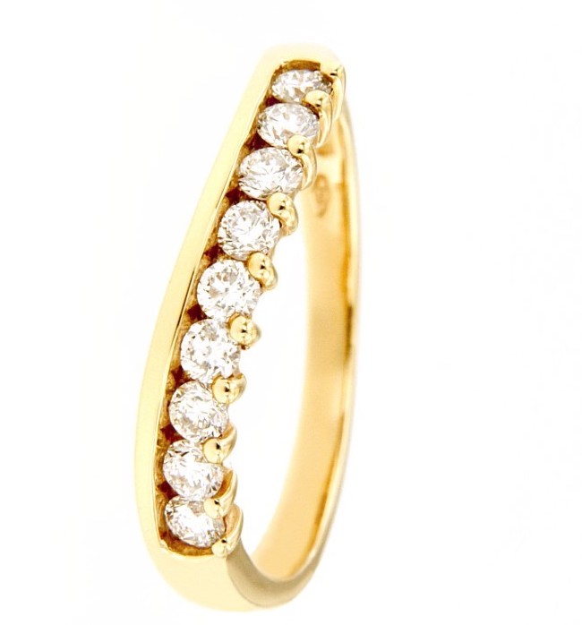 Yellow gold ring with diamonds INCONTRO art. AN2874-1