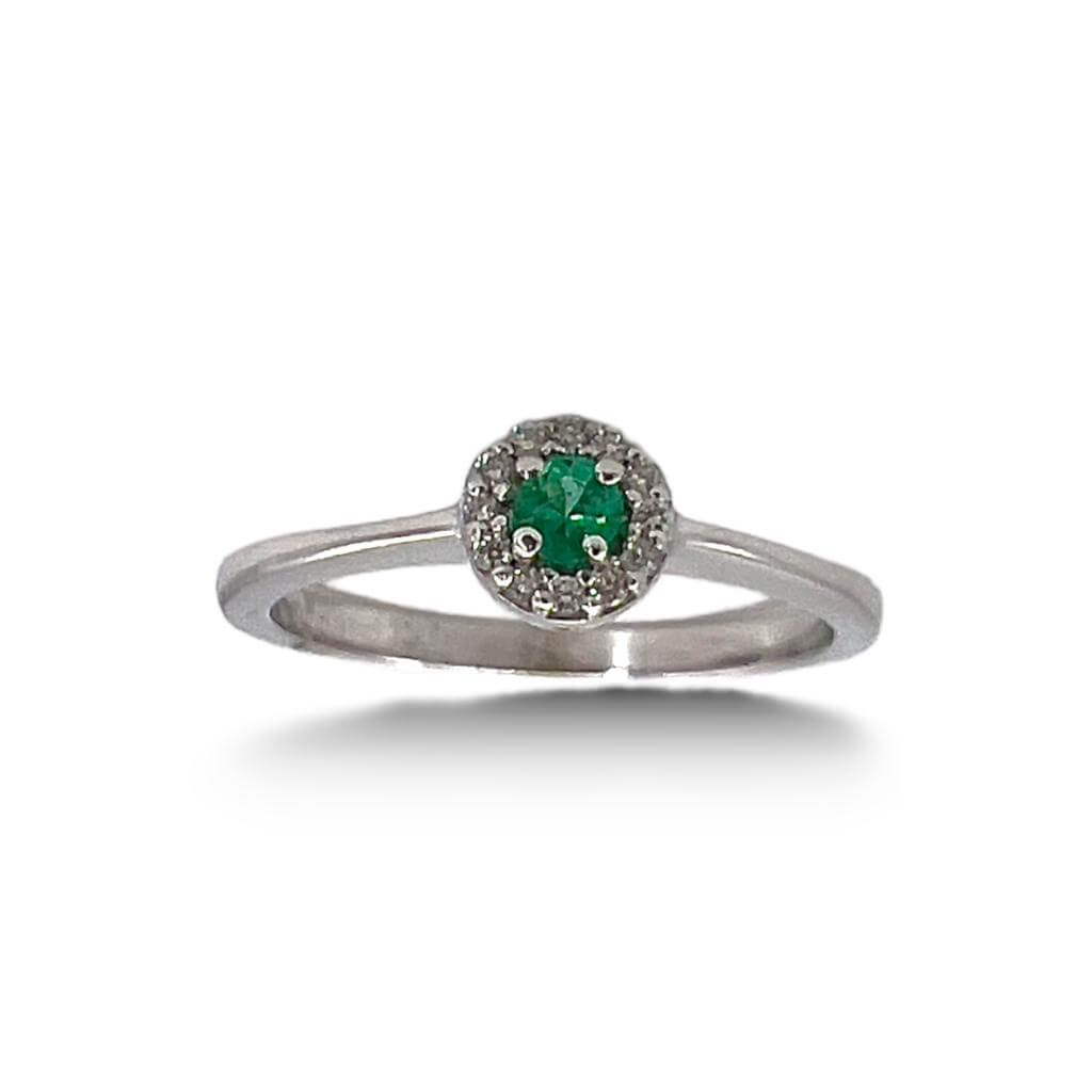 Emerald Ring White Gold