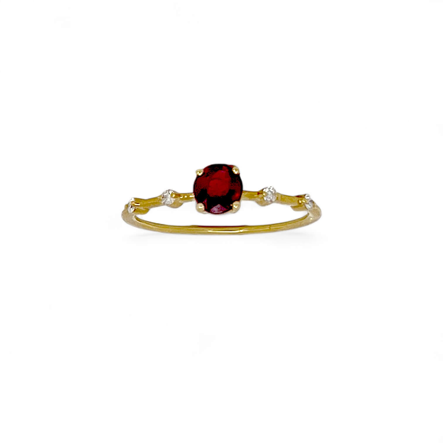 Anello rubino e diamanti oro giallo GEMME art.AN2446-2