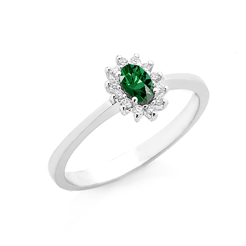 Emerald gold and diamond ring BON TON Art. AN2934-1