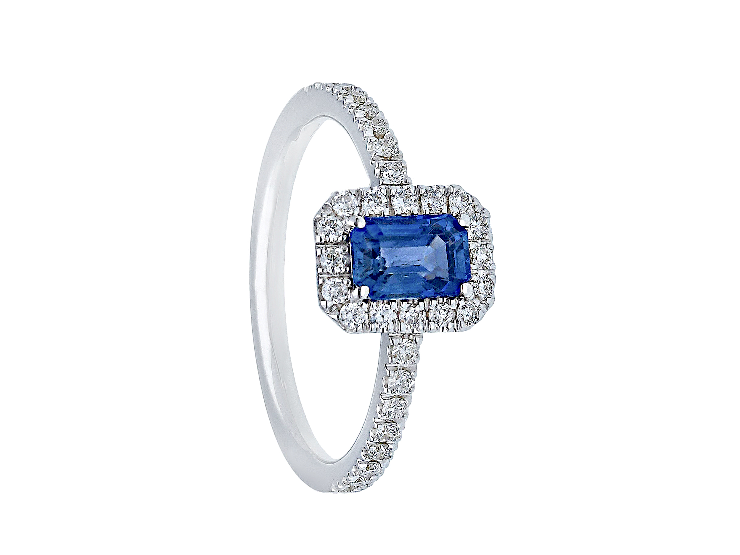 Anello zaffiro blu e diamanti BELLE EPOQUE Art. CIP262785ZB