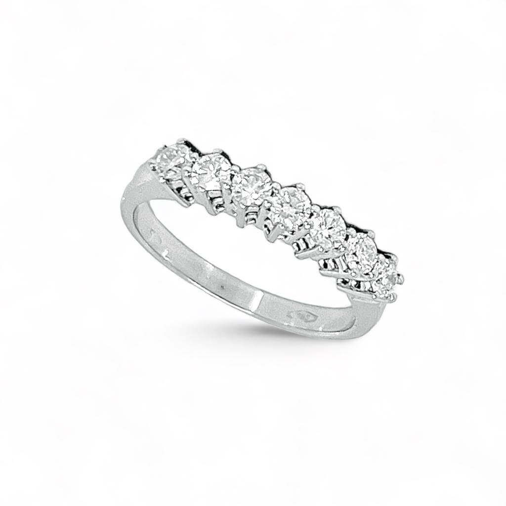 Eternity ring in 18 kt white gold and diamonds ART. AN1114