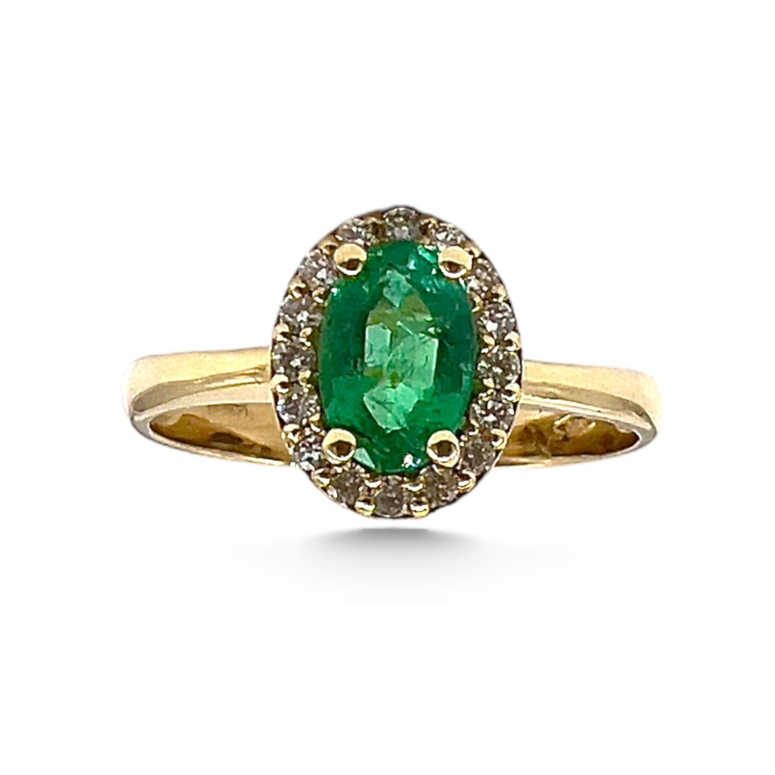 Anello smeraldo e diamanti oro giallo BELLE EPOQUE art.AN2801