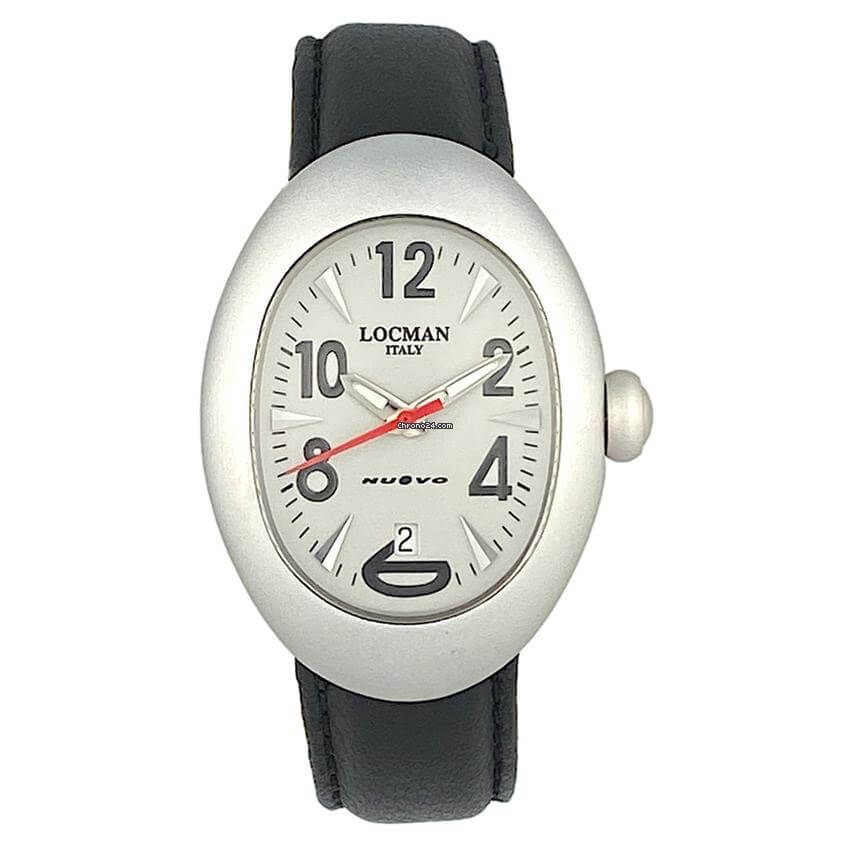 Orologio Locman modello Nuovo cassa alluminio data cinturino pelle ART. 015