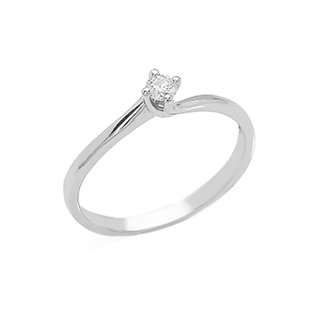 Anello solitario SOGNO diamanti  oro bianco 750% Art. AN3071