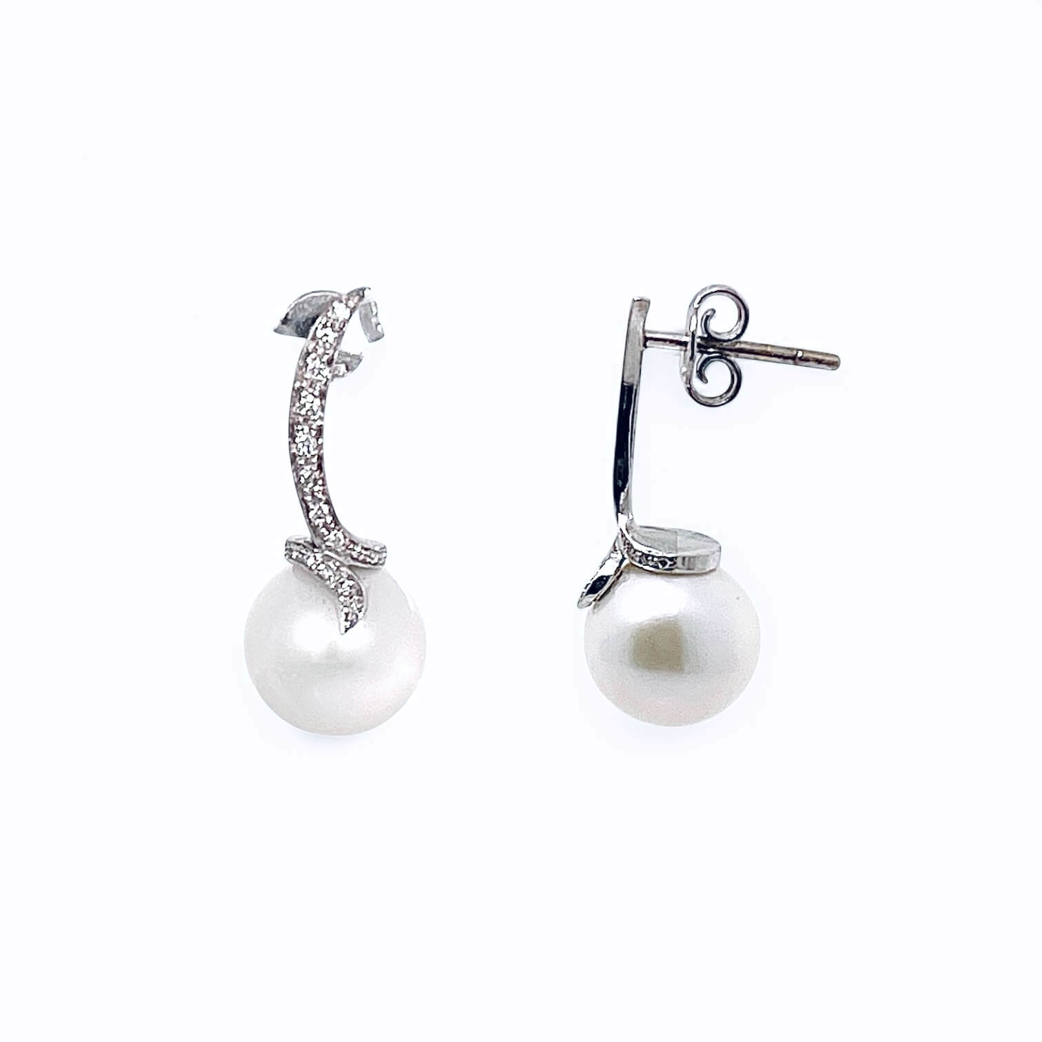 Pearl earrings white gold 750% Art.ORP253-3